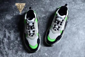 Balenciaga Triple S Trainer White Green Fluo - Image 12