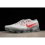Nike Air VaporMax Flyknit Pure Platinum Red Wolf Grey OG 849558-006 - Image 7