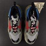Balenciaga Triple S Trainer Blue Red - Image 8