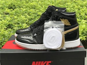 Air Jordan 1 Retro High OG Black Gold PL - Image 3