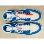 GT Batch “UNC” Jordan 1 Retro High Off-White University Blue - Image 7