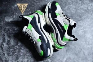 Balenciaga Triple S Trainer White Green Fluo - Image 13