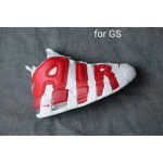 NIKE AIR MORE UPTEMPO MEN white gym red 414962-100 GS VARSITY RED 415082-100 Size: 4y-13 - Image 3