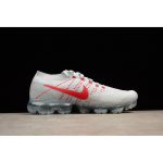 Nike Air VaporMax Flyknit Pure Platinum Red Wolf Grey OG 849558-006 - Image 3