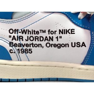 OG Batch 'UNC' Air Jordan 1 Off White AJ1 - University Blue - Image 9