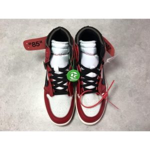 OG Batch 'CHICAGO' Air Jordan 1 Off White AJ1 - Black White Red - Image 4