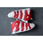 NIKE AIR MORE UPTEMPO MEN white gym red 414962-100 GS VARSITY RED 415082-100 Size: 4y-13 - Image 5