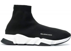 Balenciaga Speed Trainer Mid Black White - Image 2