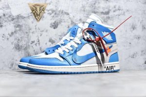 Off-White x Air Jordan 1 Retro High OG UNC - Image 5