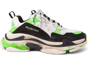 Balenciaga Triple S Trainer White Green Fluo