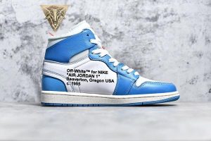 Off-White x Air Jordan 1 Retro High OG UNC - Image 4