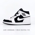 Air Jordan 1 Mid White Black