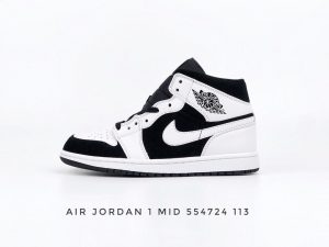 Air Jordan 1 Mid White Black - Image 2