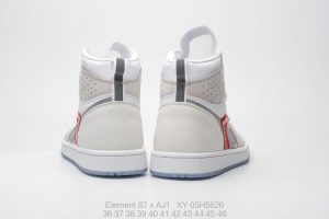 Nike React Element 87 x Air Jordan 1 Sail Red - Image 3
