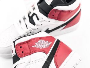 Air Jordan 1 Mid White Black Gym Red - Image 4