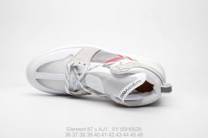 Nike React Element 87 x Air Jordan 1 Sail Red - Image 6
