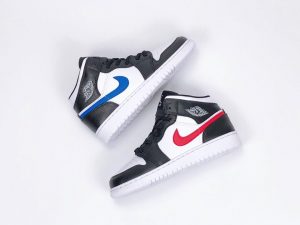 Air Jordan 1 Retro Mid GS Multi-Color Swoosh - Image 6