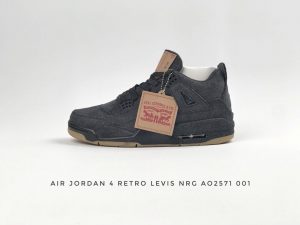 Levi's x Air Jordan 4 Retro Black Denim - Image 2