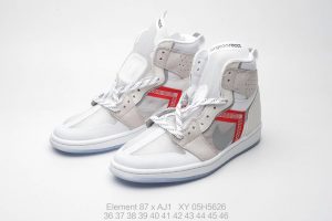 Nike React Element 87 x Air Jordan 1 Sail Red - Image 8