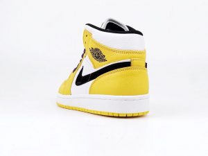 Air Jordan 1 Mid Lakers University Gold/Black Pale Ivory Court Purple Sail - Image 8