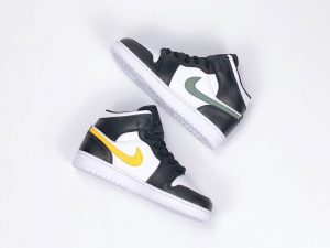 Air Jordan 1 Retro Mid GS Multi-Color Swoosh - Image 9