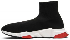 Balenciaga Speed Trainer Mid Black Red - Image 3