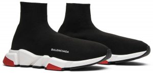 Balenciaga Speed Trainer Mid Black Red - Image 2