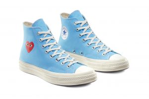 Converse Chuck Taylor All-Star 70s Hi Comme des Garcons Play Bright Blue Best Quality - Image 2