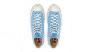 Converse Chuck Taylor All-Star 70s Hi Comme des Garcons Play Bright Blue Best Quality - Image 4