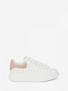 Alexander McQUEEN Oversized Sneaker White Smooth Calf Leather Patchouli Suede Heel