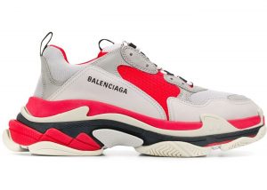 Balenciag Triple S Red Grey