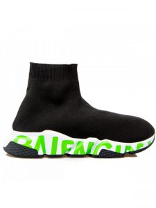 Balenciaga Speed Yellow Graffiti Trainers