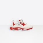 Balenciaga Triple S Clear Sole White-Red