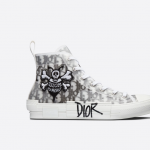 DIOR B23 High-Top Oblique Canvas with DIOR AND SHAWN Bee Embroidery Patch