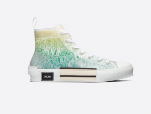 DIOR B23 High-Top Sneaker Yellow and Green