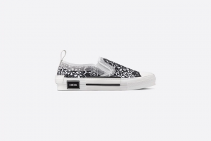 DIOR B23 Slip-On White Canvas with DIOR AND SHAWN Embroidery