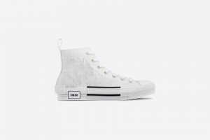 Dior B23 High-Top White Oblique Technical Canvas