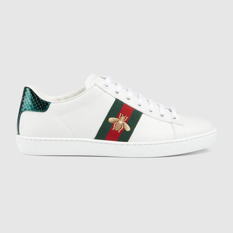 Gucci Ace Embroidered Bee (White) - Chanz Sneakers