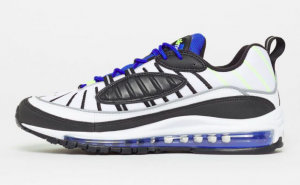 Nike Air Max 98 White Black Racer Blue