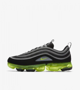 Nike Air Vapormax 97 'Black & Volt & Metallic Silver'