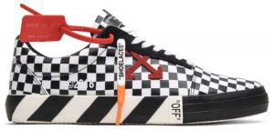 Off-White VULC Low Checkered Black White