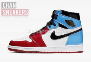 Air Jordan 1 High Fearless UNC Chicago Patent (2019) - Image 2