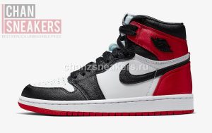Air Jordan 1 High Satin Black Toe (W) (2019) - Image 2