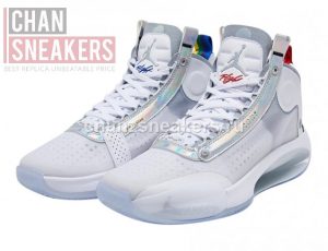 Air Jordan 34 White Iridescent PF - Image 2