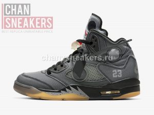 Air Jordan 5 Retro SP Off-White 'Black Muslin' - Image 2
