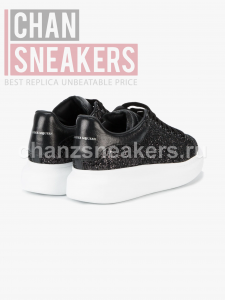 Alexander McQUEEN Oversized Sneaker Black Glitter - Image 2