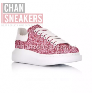 Alexander McQUEEN Oversized Sneaker Pink Glitter - Image 2
