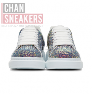 Alexander McQUEEN Oversized Sneaker Purple Glitter - Image 2