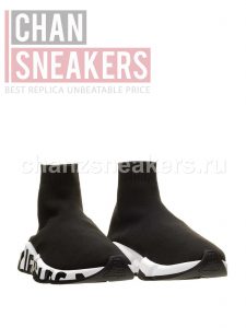 Balenciaga Speed Sneaker Graffiti BLACK  WHITE - Image 2