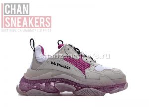 Balenciaga Triple S Clear Sole White Purple - Image 2